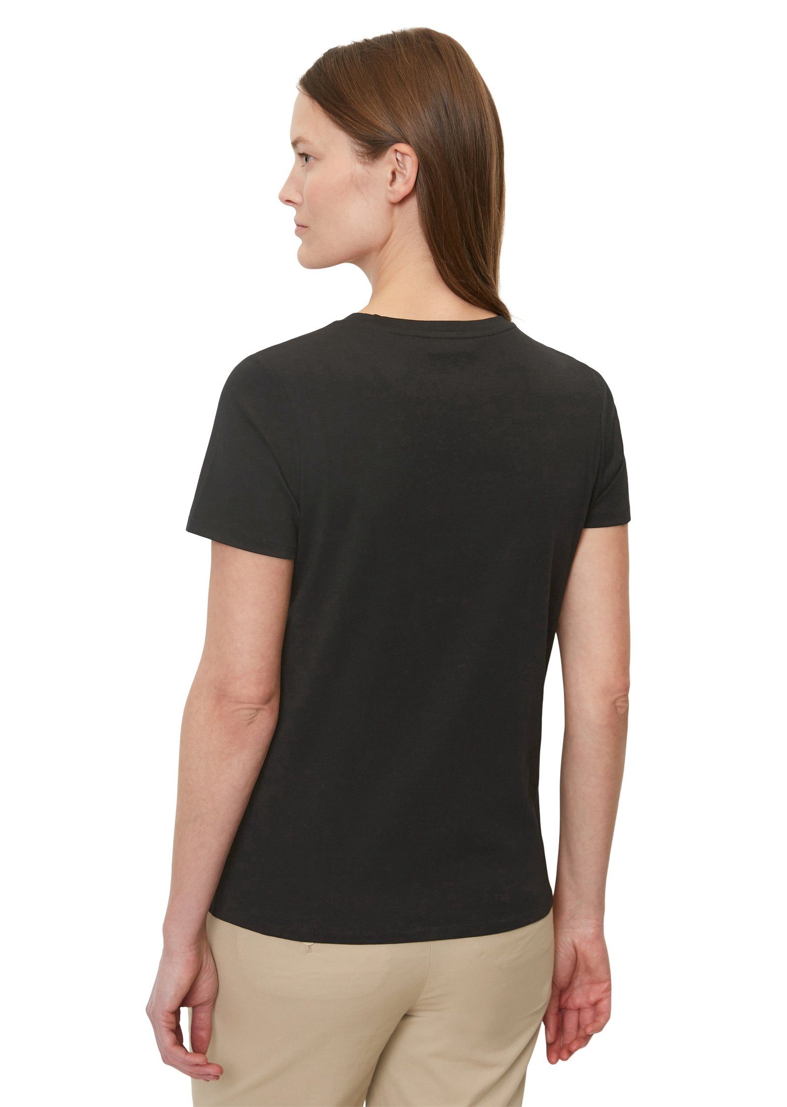 T-Shirt schwarz O'Polo aus Organic Marc Cotton