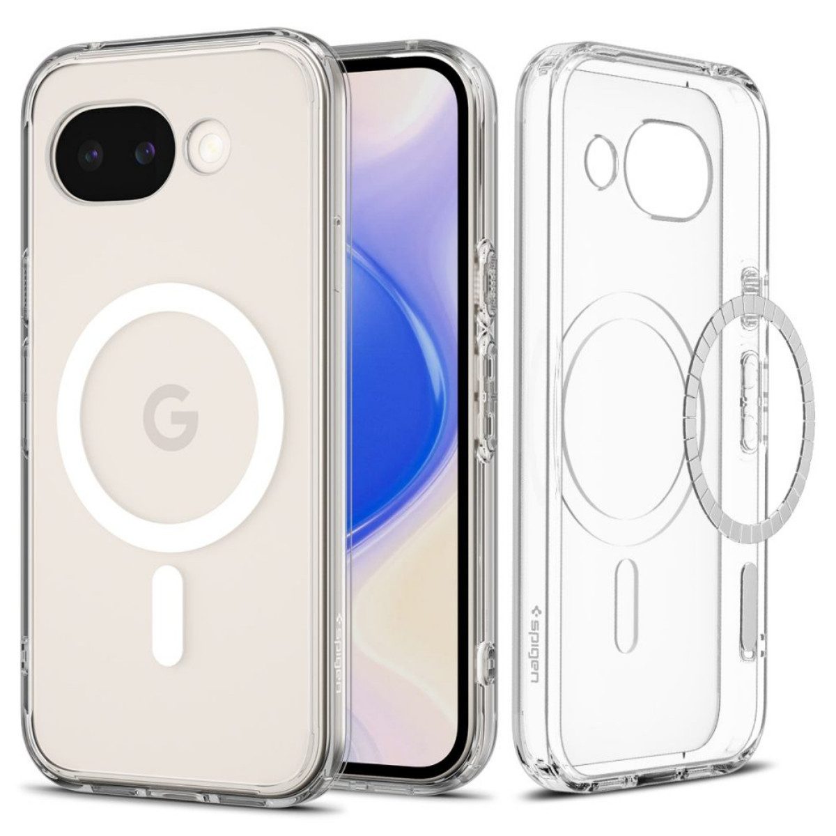 Spigen Handyhülle Ultra Hybrid Mag für Google Pixel 10a weiß mit Magnetring 6,3, mit Magnetring und verstärkte Ecken