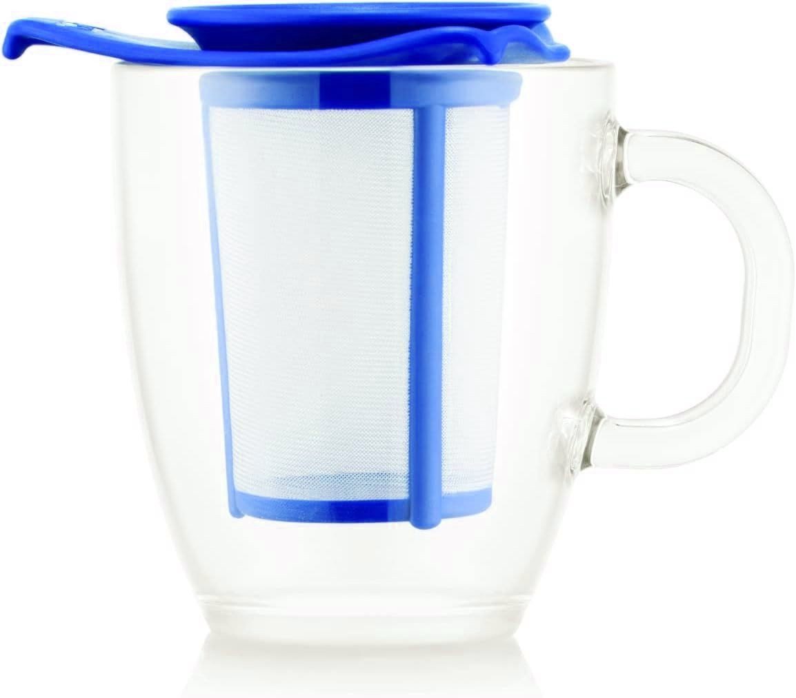 Bodum Teesieb Bodum YO-YO Glastasse mit Kunststofffilter 0,35 LPink