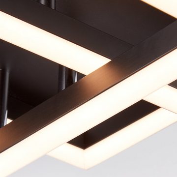 Lightbox Deckenleuchte, Dimmfunktion, LED fest integriert, warmweiß, LED Deckenlampe, 12,5 cm Höhe, 44,5 cm Breite, 4700 lm, 3000 K, IP20