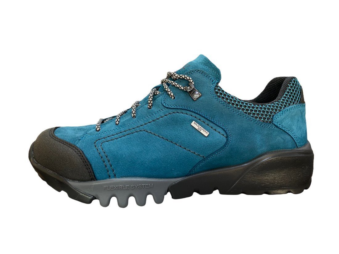 Waldläufer-Tex Herren Schnürschuh H-Fritz 729950-306-124 schwarz lago türkis Trekkingschuh