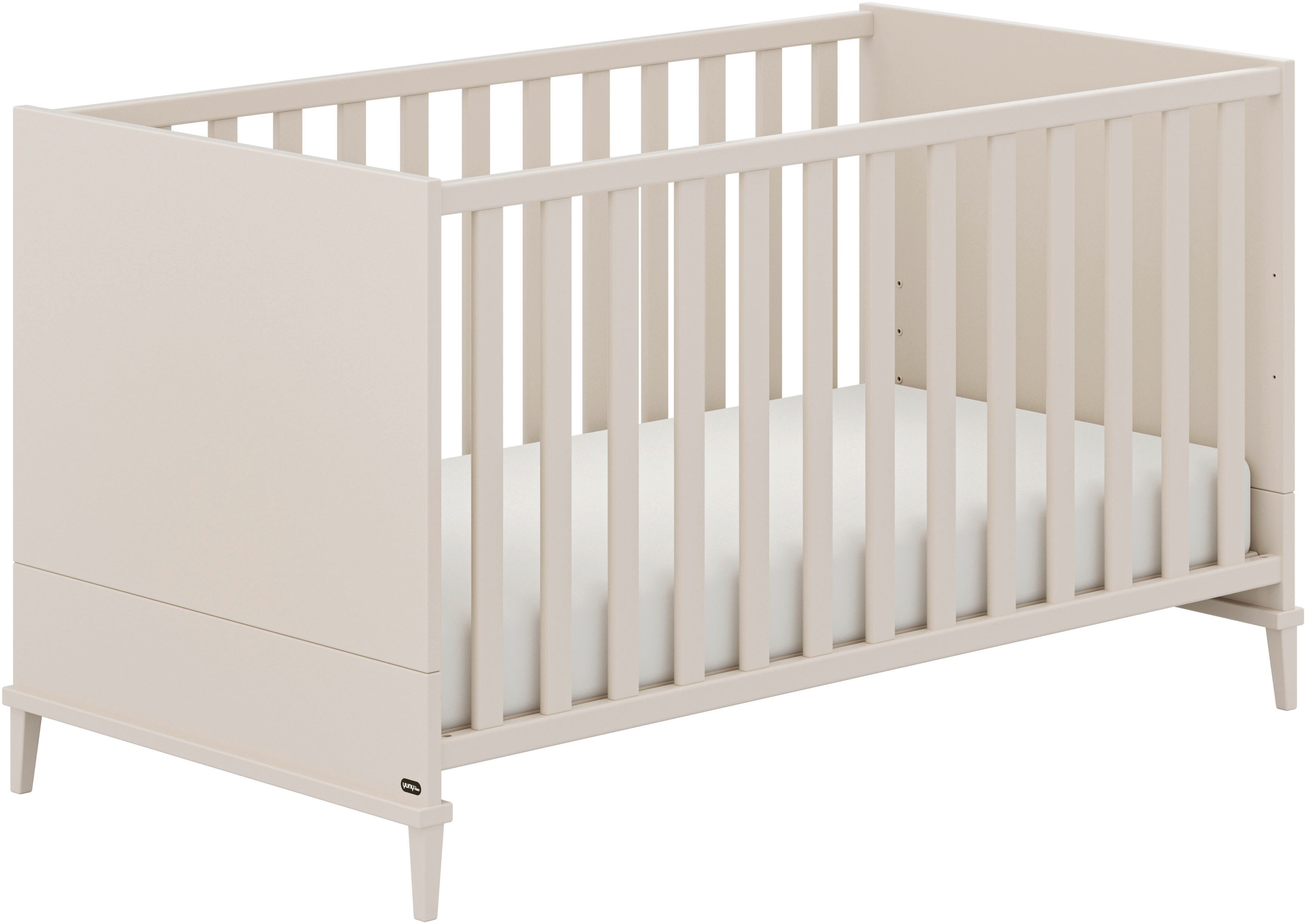 YUNY by PAIDI Babybett SISTER LOU in Beige, Gitterbett höhenverstellbar, Kinderbett