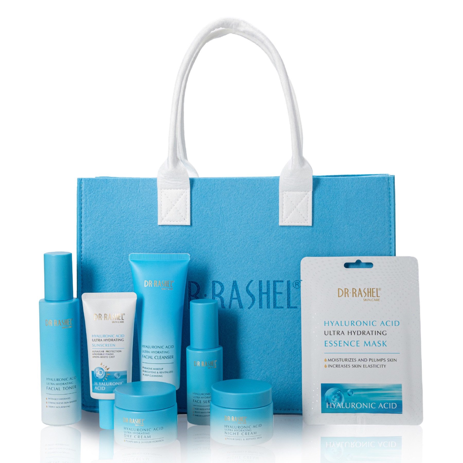 DR RASHEL Hautpflege-Set Hyaluronsäure Hyaluronic Acid Gesichtspflege Serum Crea