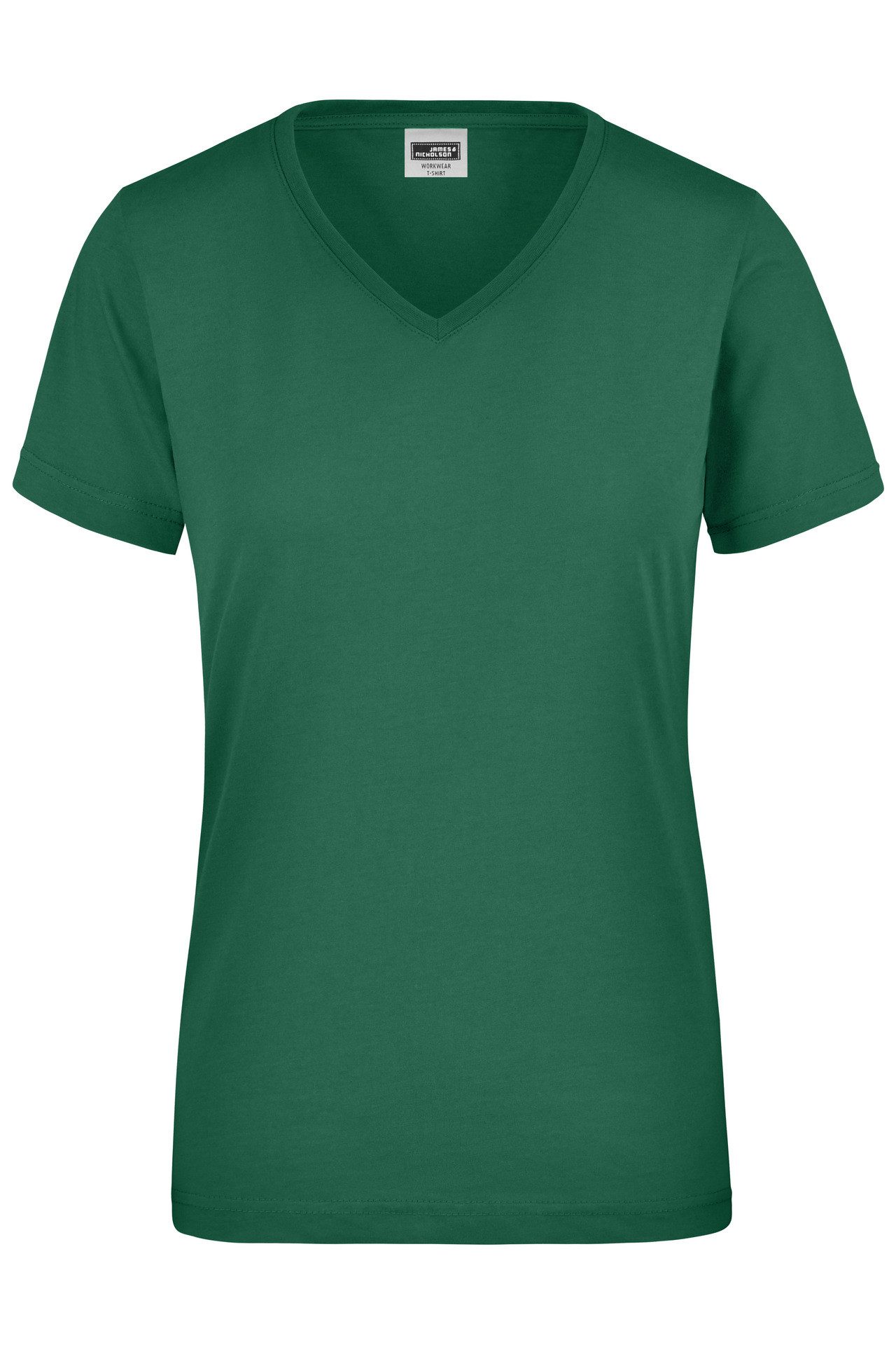 James & Nicholson T-Shirt 3er-Pack Strapazierfähiges und pflegeleichtes Damen T-Shirt JN837 (Spar-Set, 3er-Pack) Leicht tailliertes Damen T-Shirt mit V-Ausschnitt