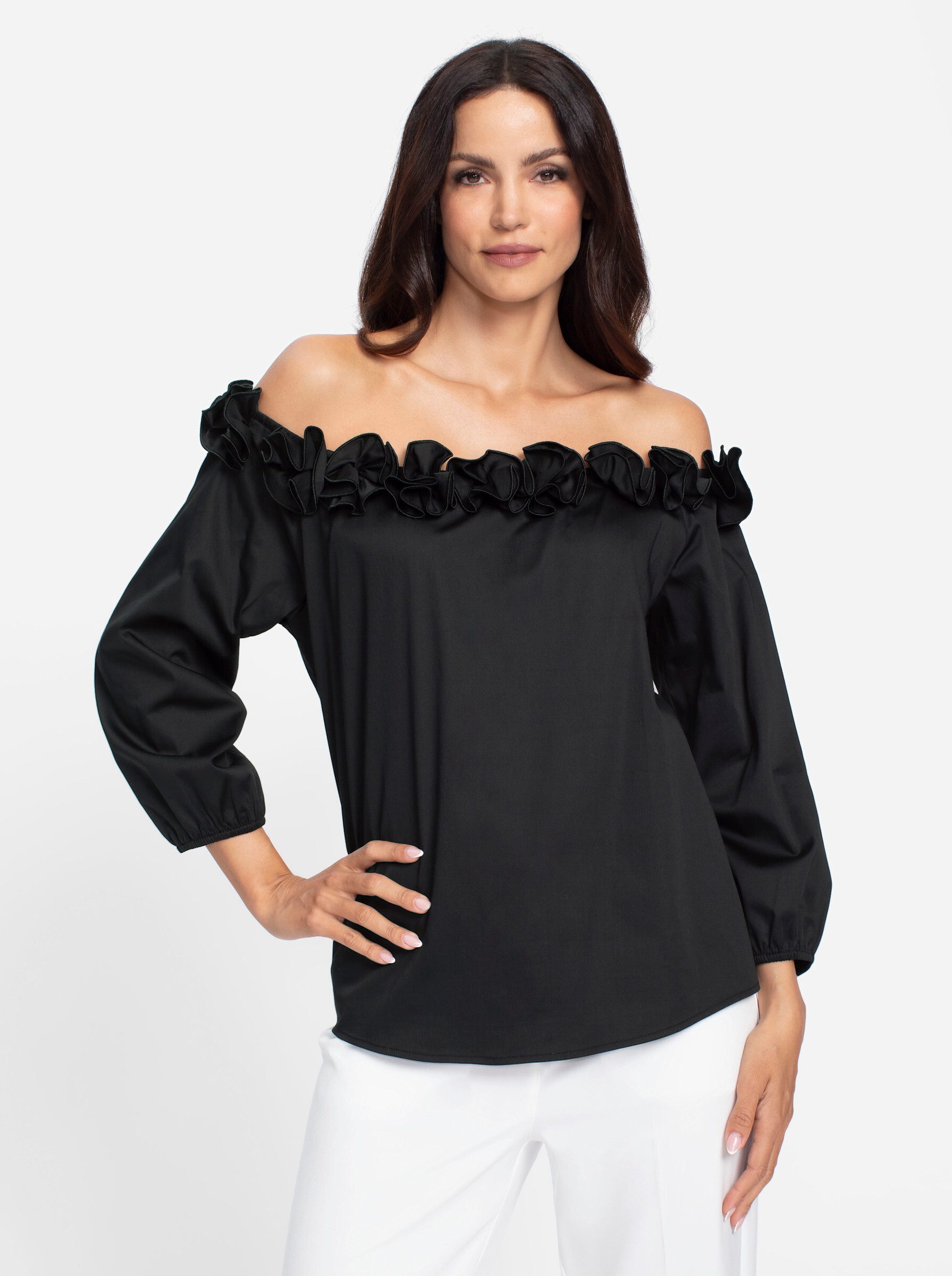 Klassische Bluse Carmenbluse