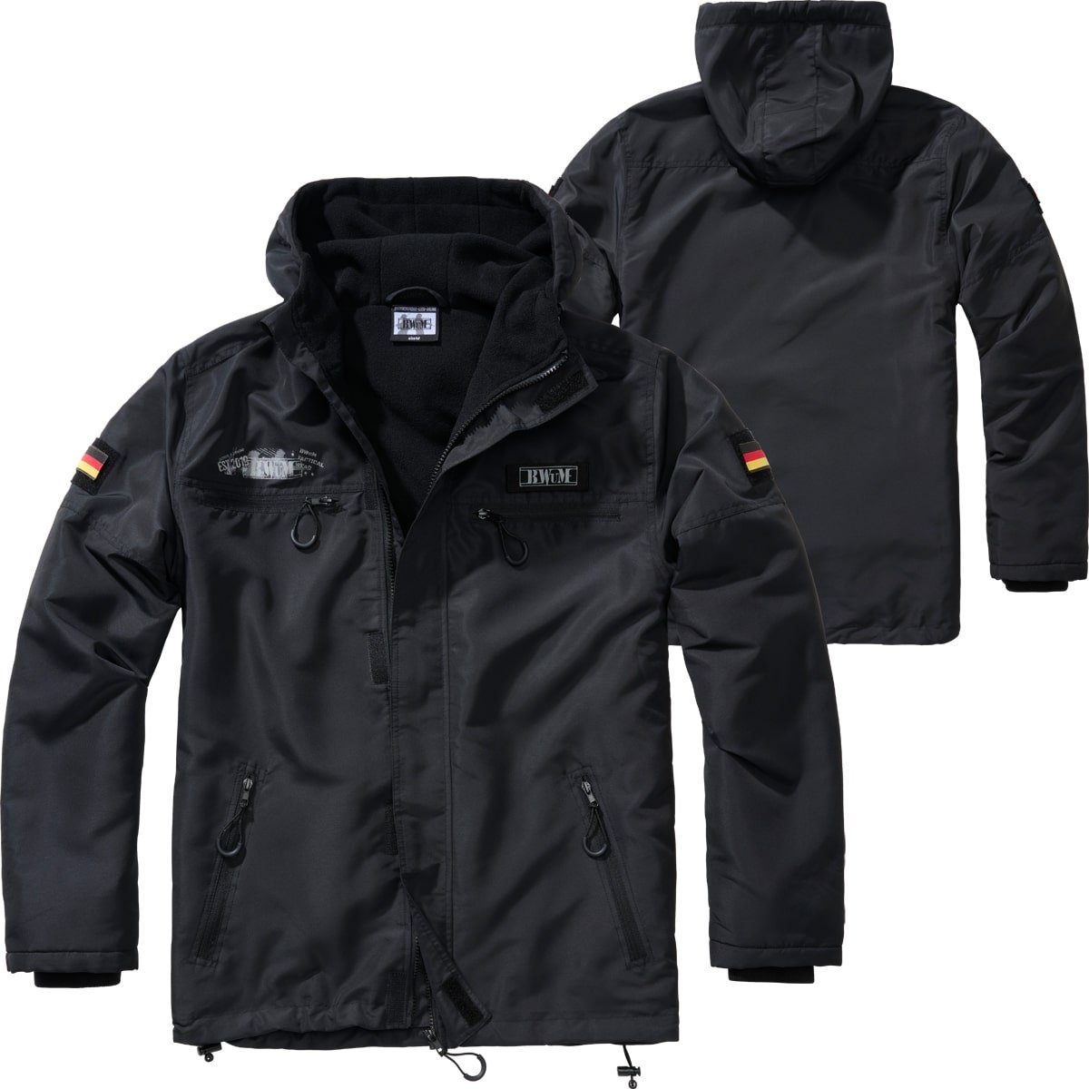 BWuM Windbreaker BWuM Tactical Windbreaker Zipper Fleece + Patch & Flaggen