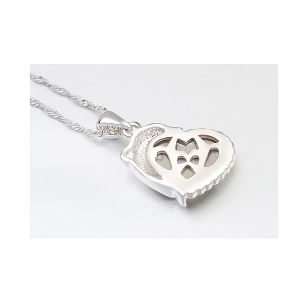 BUNGSA Ketten-Set Kette Dolphin Love Silber aus Messing Damen (1-tlg), Halskette Necklace