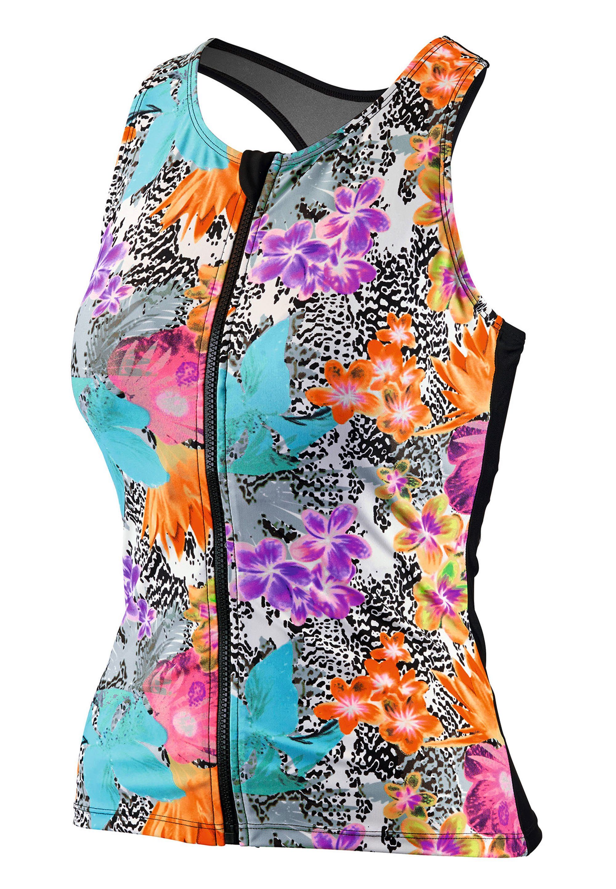 Beco Beermann Tankini BEsuit (1-St) in Racerback Front- Innen-BH mit Reißverschluss und Blütendesign aufregendem