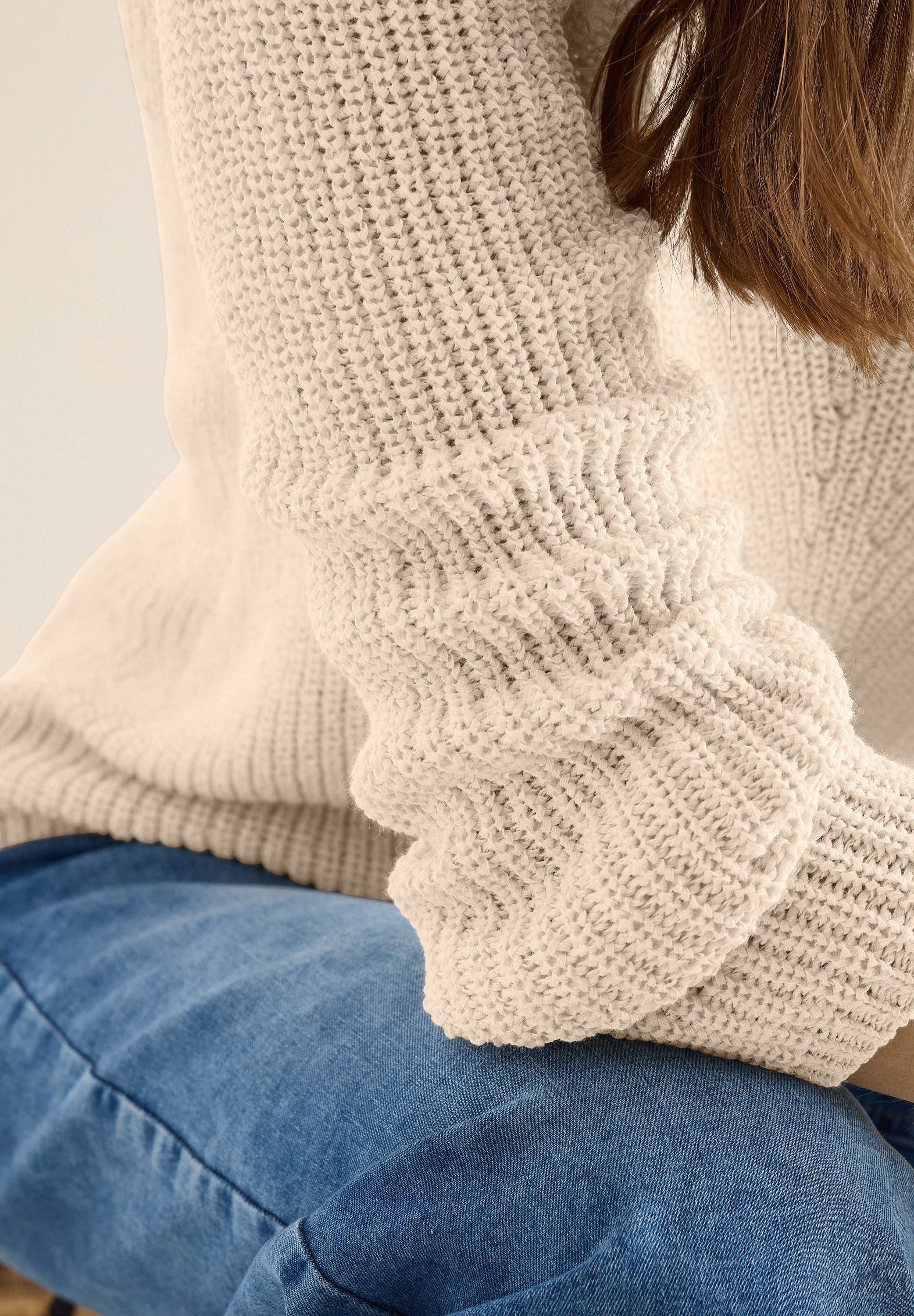 CECIL Strickpullover mit V-Auschnitt