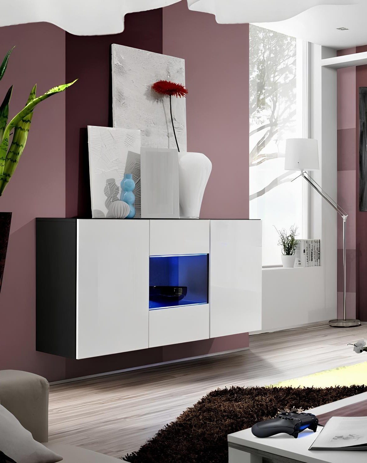 Xlmoebel Sideboard Luxus Designer Wohnzimmermöbel Modernes Einrichtungsschrank (Hänge Sideboard, 1 St., Luxus Designer Sideboard), Made in Europa
