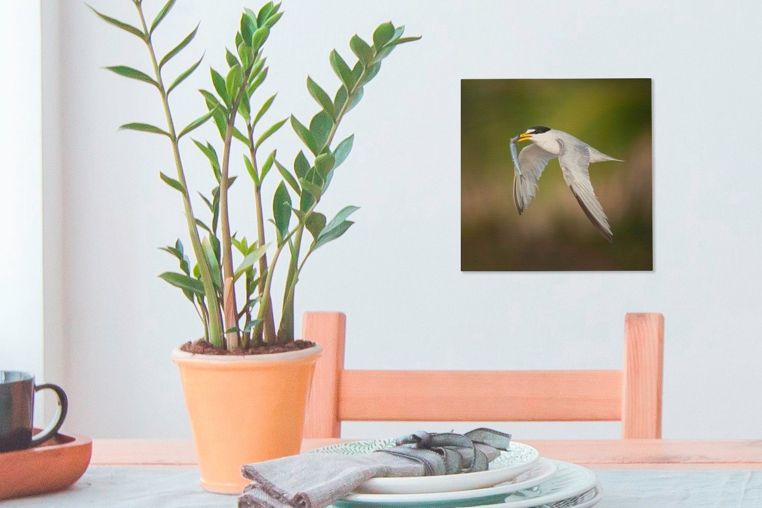 OneMillionCanvasses® Leinwandbild Bilder für Vogel Himmel, (1 - Schlafzimmer Leinwand - Wohnzimmer Fisch St)