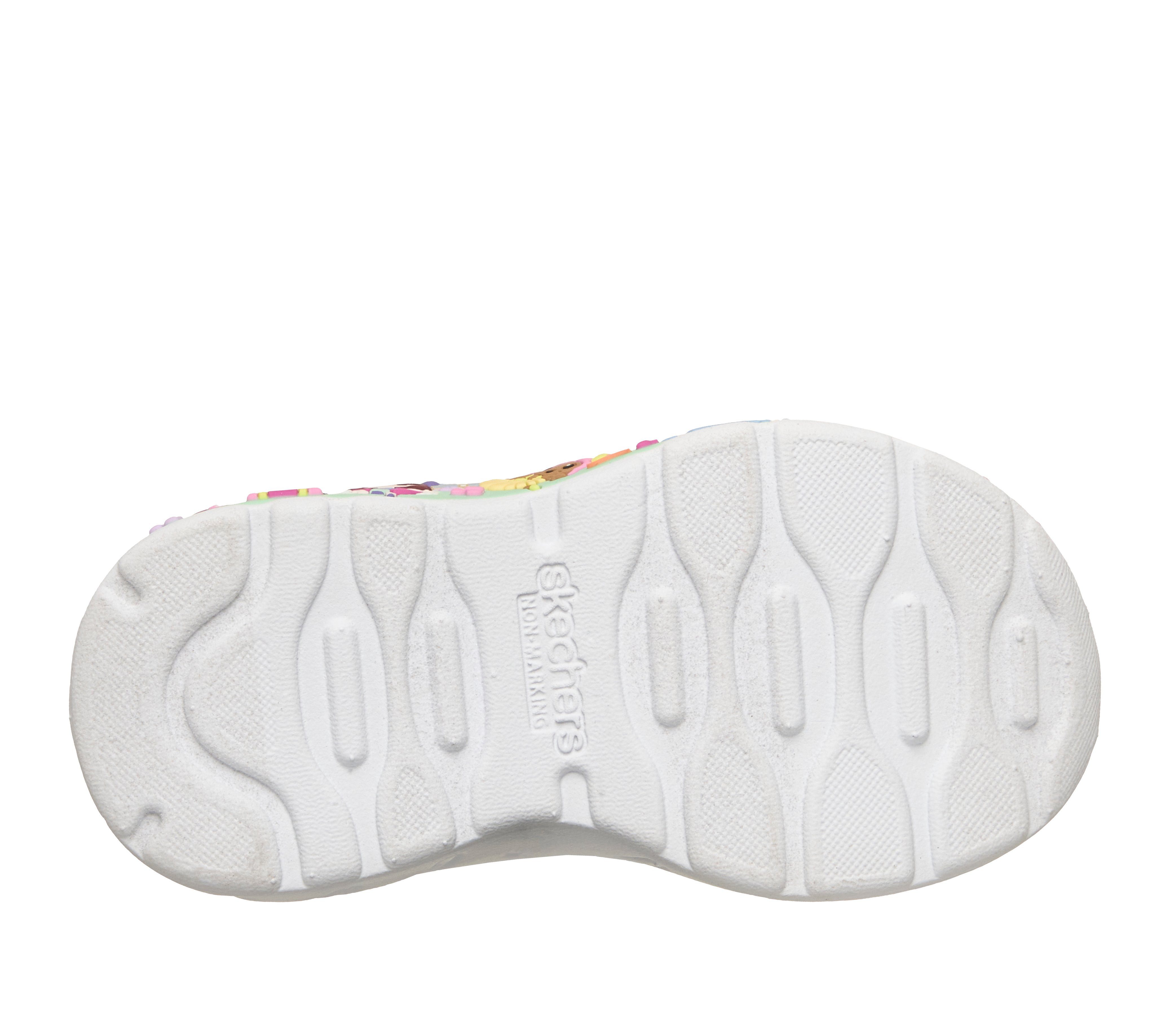 Skechers PLAY SCENE-FUN SQUAD Lauflernschuh Sneaker mit bunten Motiven verziert, Größenschablone zum Download