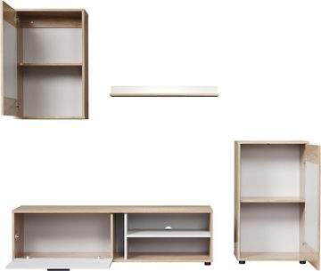 INOSIGN Wohnwand Valetta, (Komplett-Set, 4-St), inkl. Lowboard, Hängeschrank, Wandboard und Highboard