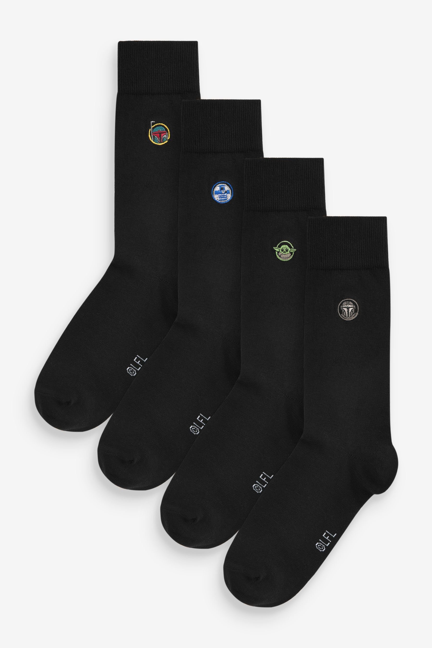 Next Kurzsocken 5er-Pack Socken mit Stickerei (4-Paar) Mandalorian Star Wars Black
