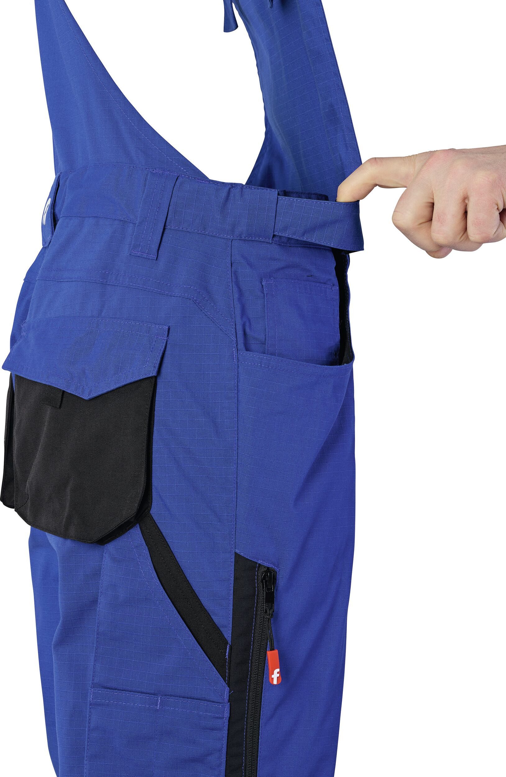 fortis Latzhose Herren Performance kornblau/schwarz