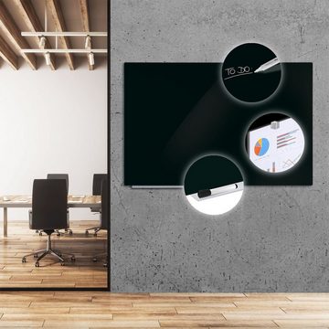 Floordirekt Magnettafel Magnetisches Glas-Whiteboard, 3 Größen, 2 Farben, Whiteboard