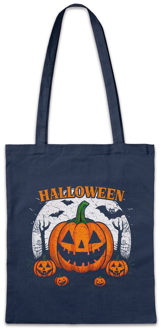 Urban Backwoods Beuteltasche Halloween Pumpkins & Bats Stofftasche Kürbis Horror Costume (1-tlg), Verkleidung Glownig Movie Trick