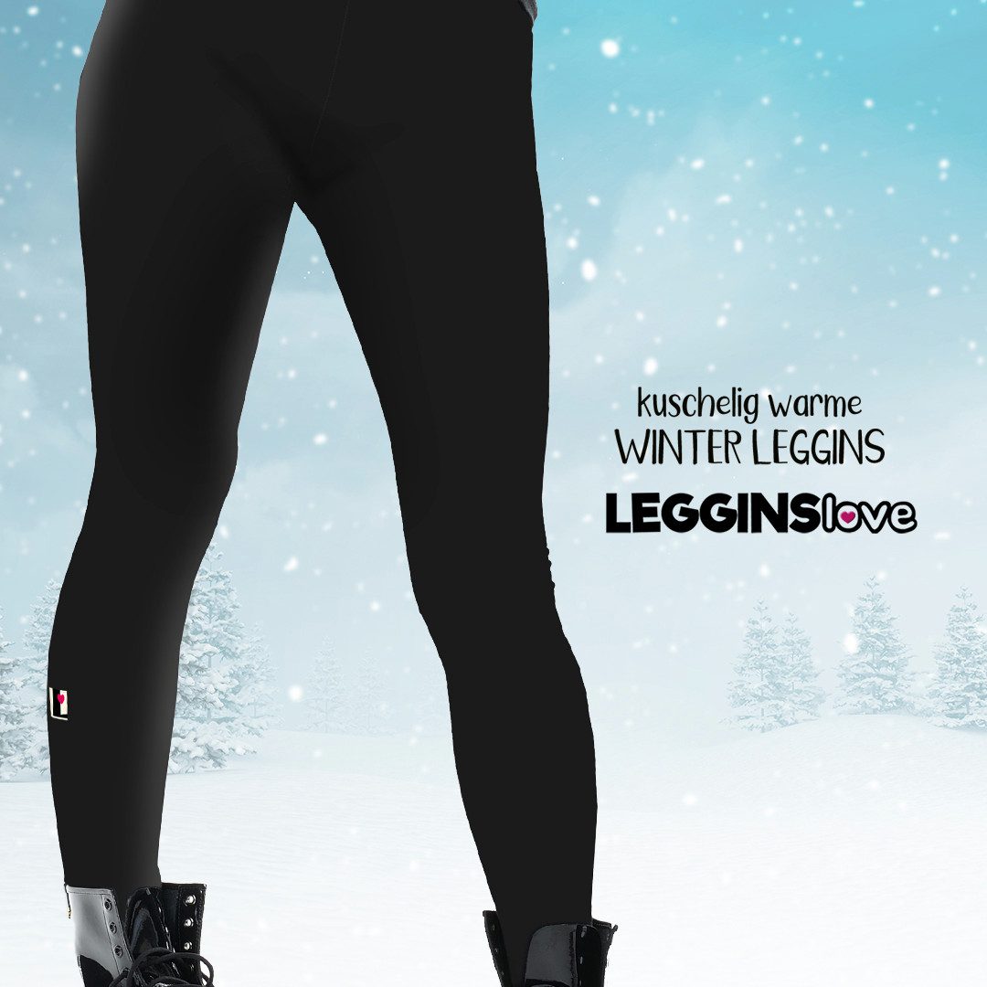 Leggins Love Leggings Winterleggings warm schwarz von Leggins Love