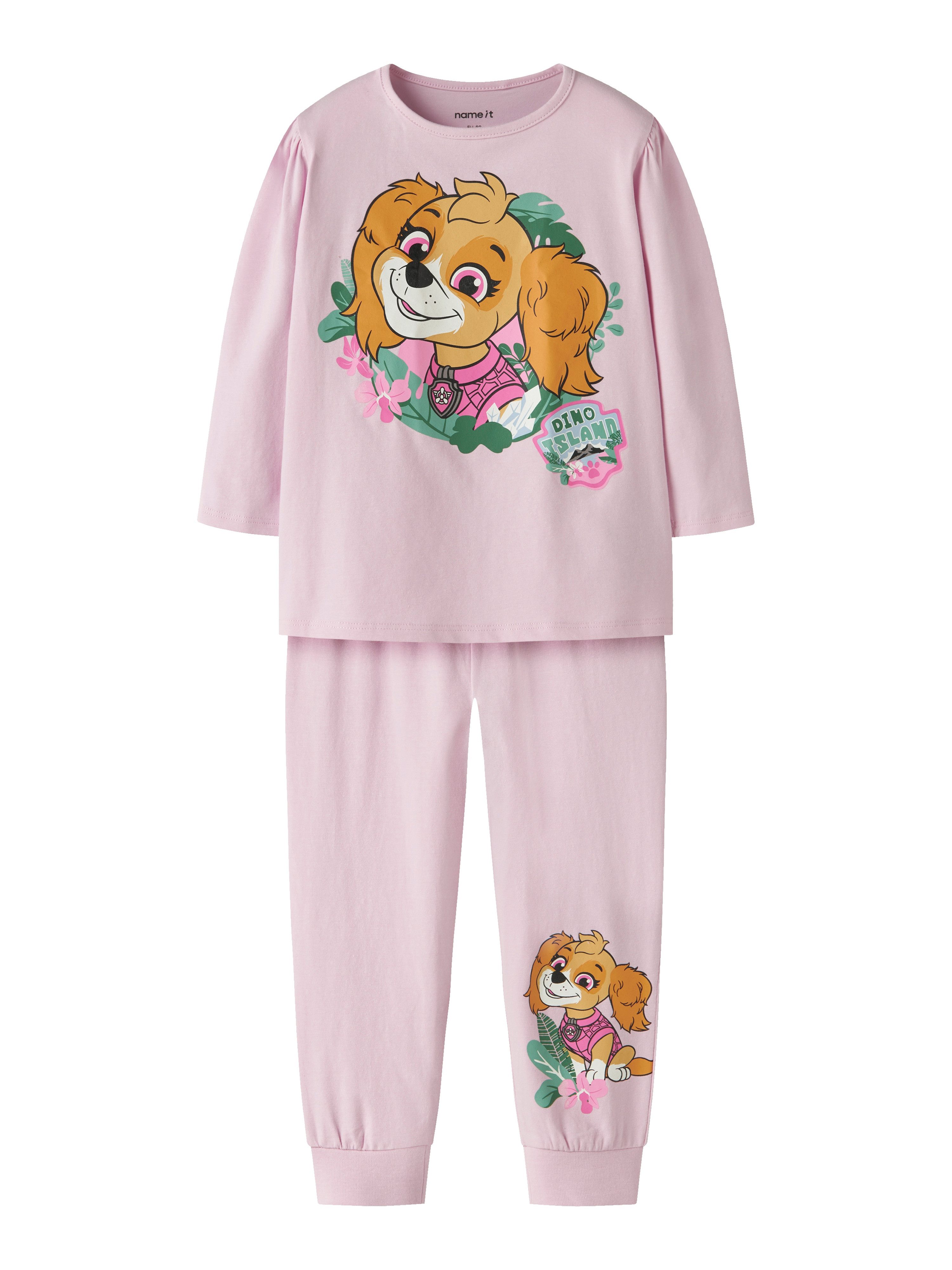 Name It Schlafanzug NMFJETINA PAW LS NIGHTSET CPLGM Baumwollmischung, Paw Patrol Druck