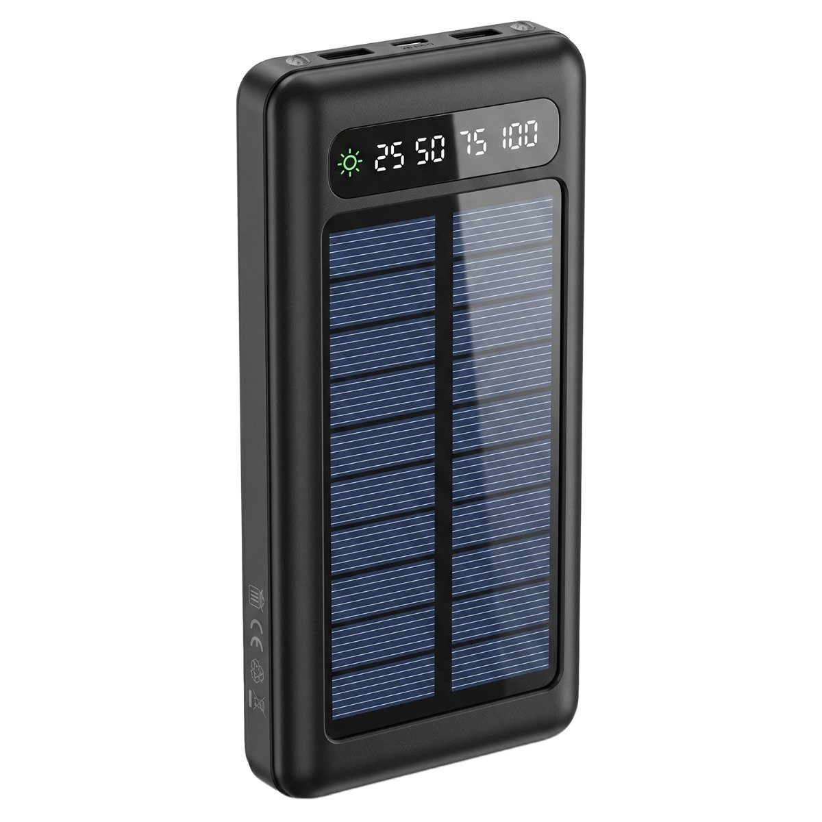 Setty Setty Solarladegerät SLR-100 10000 mAh schwarz Smartphone-Ladegerät