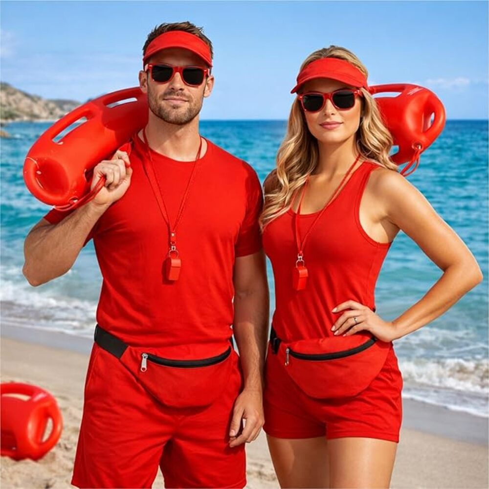 Costumed Kostüm 5-in-1 Rettungsschwimmer Kostüm Baywatch – für Fasching & Karneval