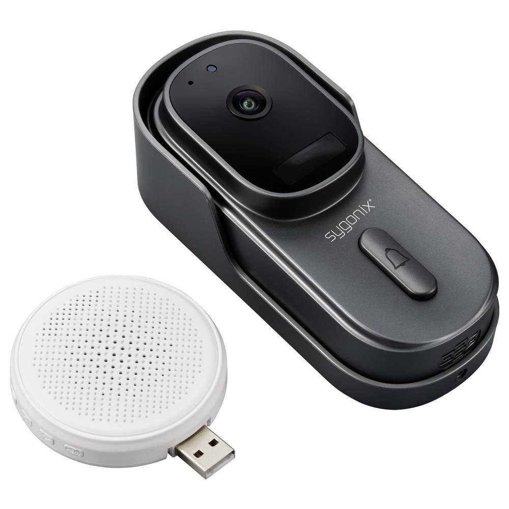 Sygonix Video-Türsprechanlage IP-Video-Türsprechanlage WLAN, Funk Grau, Weiß SY-6721066