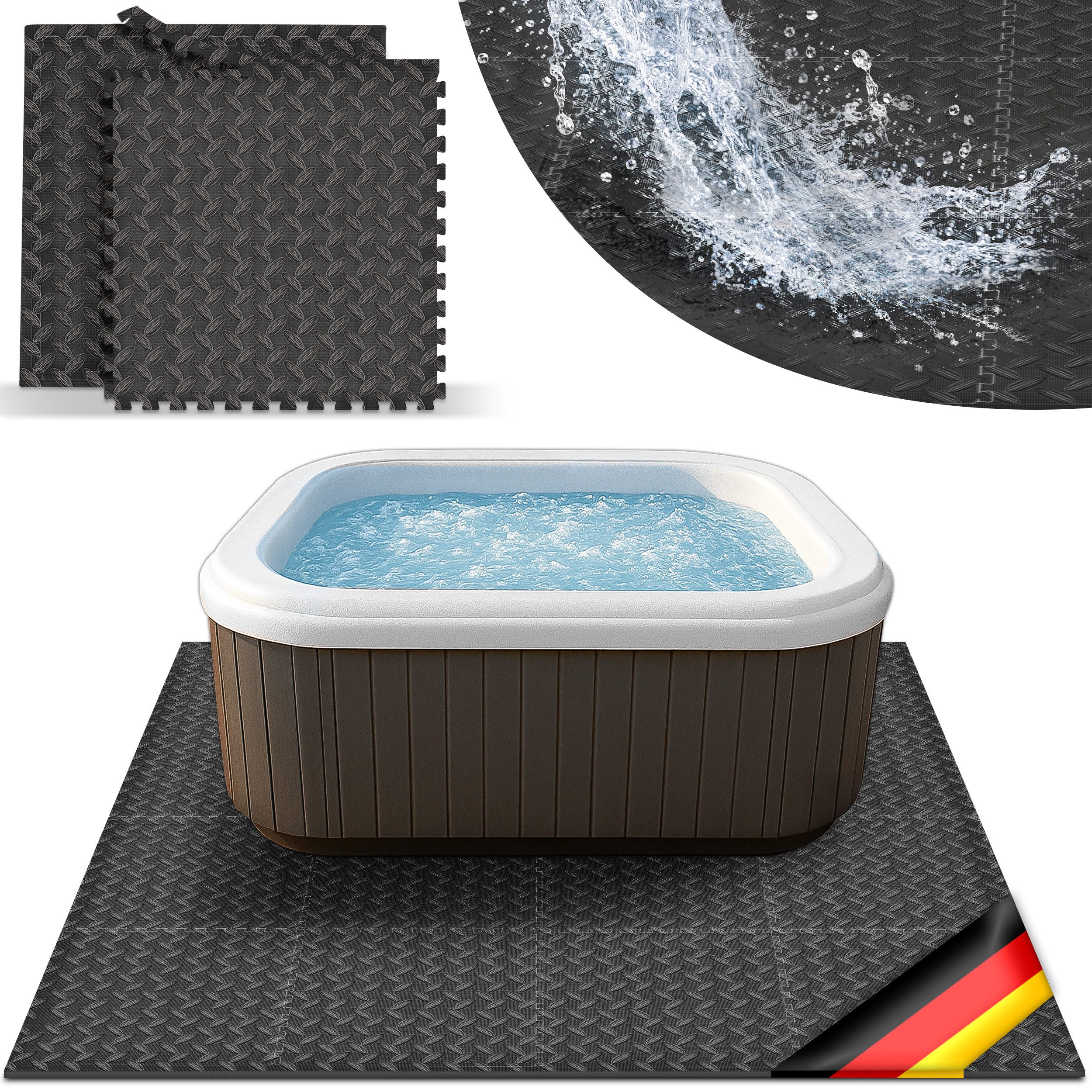 tillvex Pool-Bodenschutzfliese tillvex® Whirlpool Unterlage eckig 200 cm Bodenmatte Pool Untergrund, Matte viereckig Whirlpools Thermo Bodenschutzmatte Pool Untergrund, Whirlpool Unterlage eckig 200 cm Bodenmatte Poolunterlage, Whirlpool Unterlage eckig 200 cm