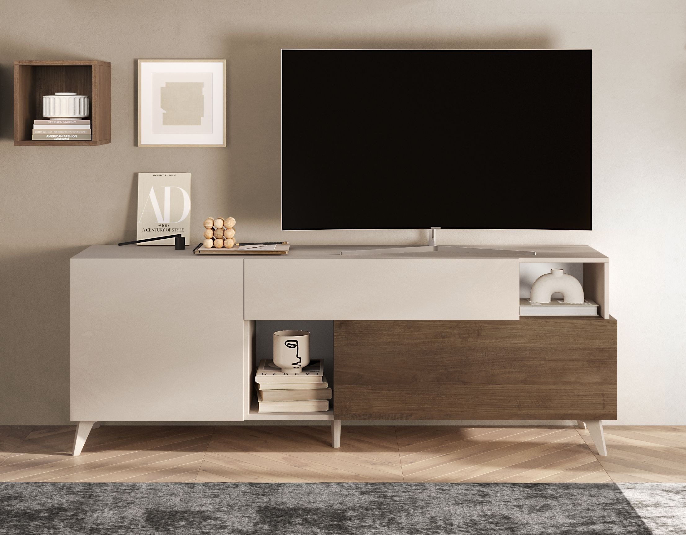 INOSIGN Lowboard "Monaco in Breite 181 cm, TV-Schrank mit Tür, Klappe und S günstig online kaufen