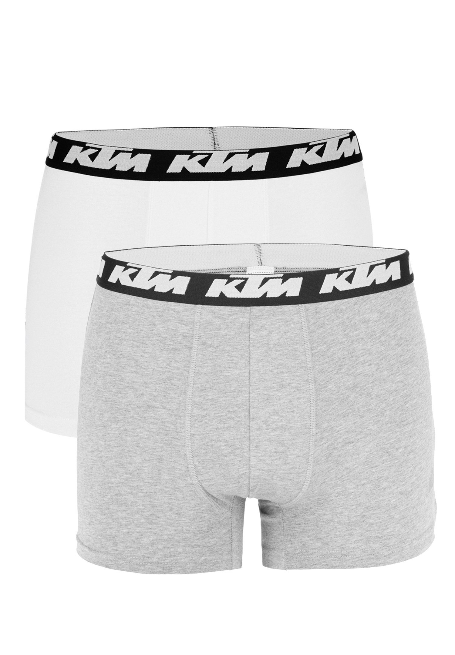 Man (2-St) / Grey White X2 KTM Boxershorts Pack Light Boxer Cotton