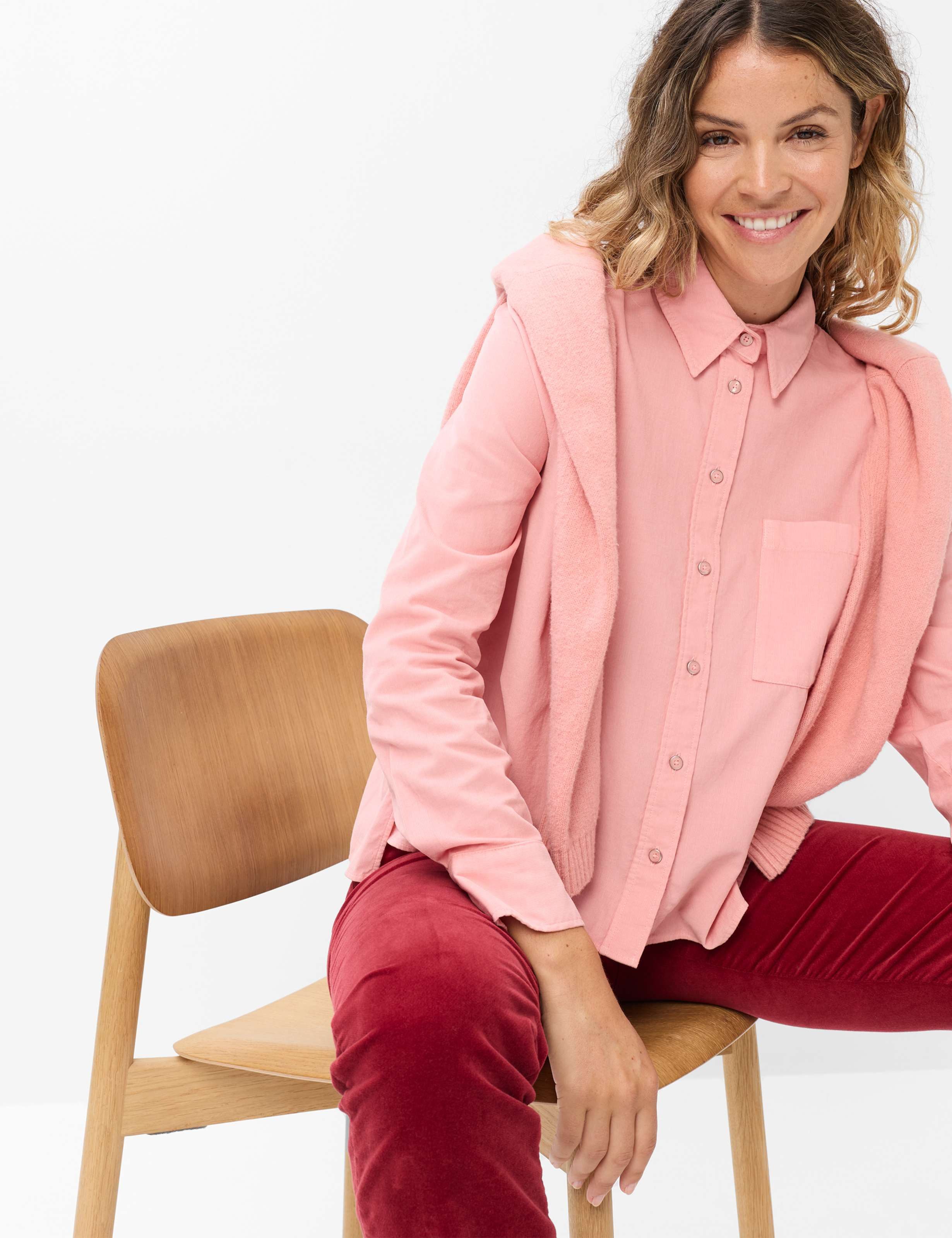 Brax Klassische Bluse Style VICA Cord: Bluse aus reiner Baumwolle – Bild 3 von 5