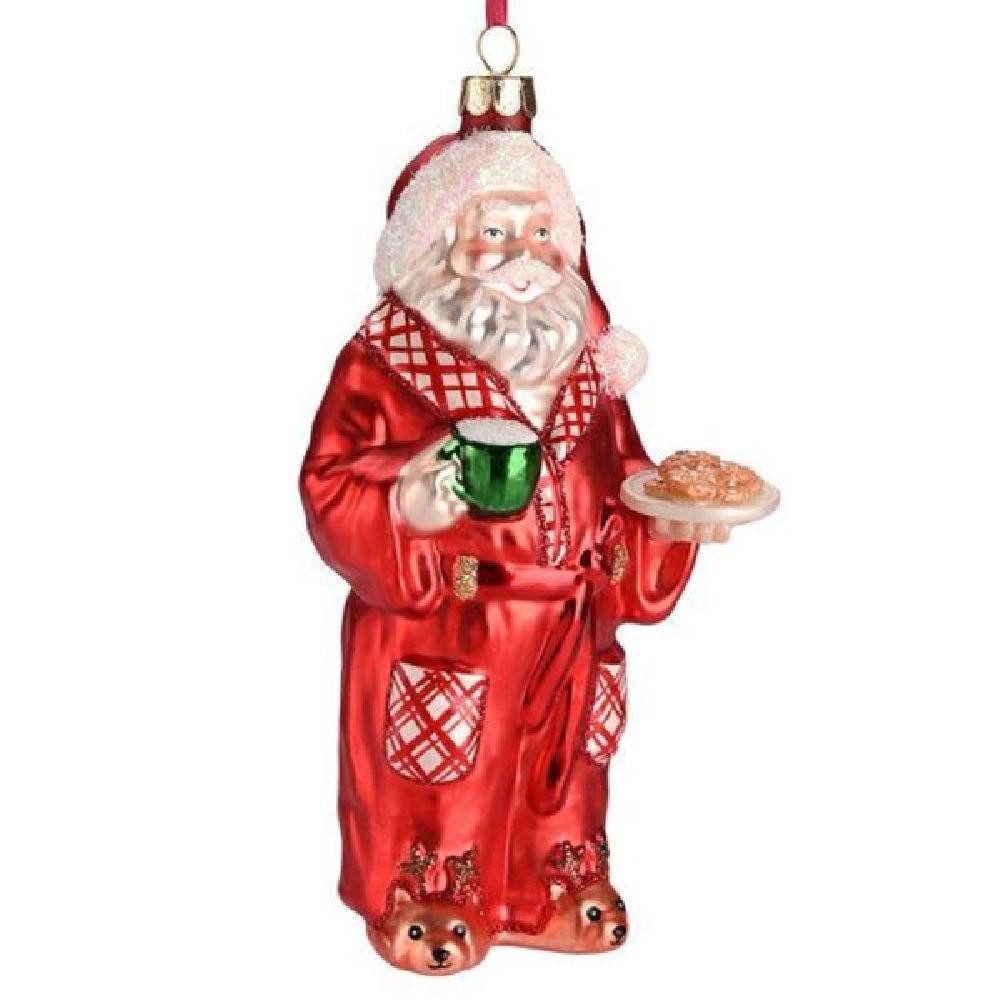Christbaumschmuck Christbaumschmuck Santa mit Milch und Keksen