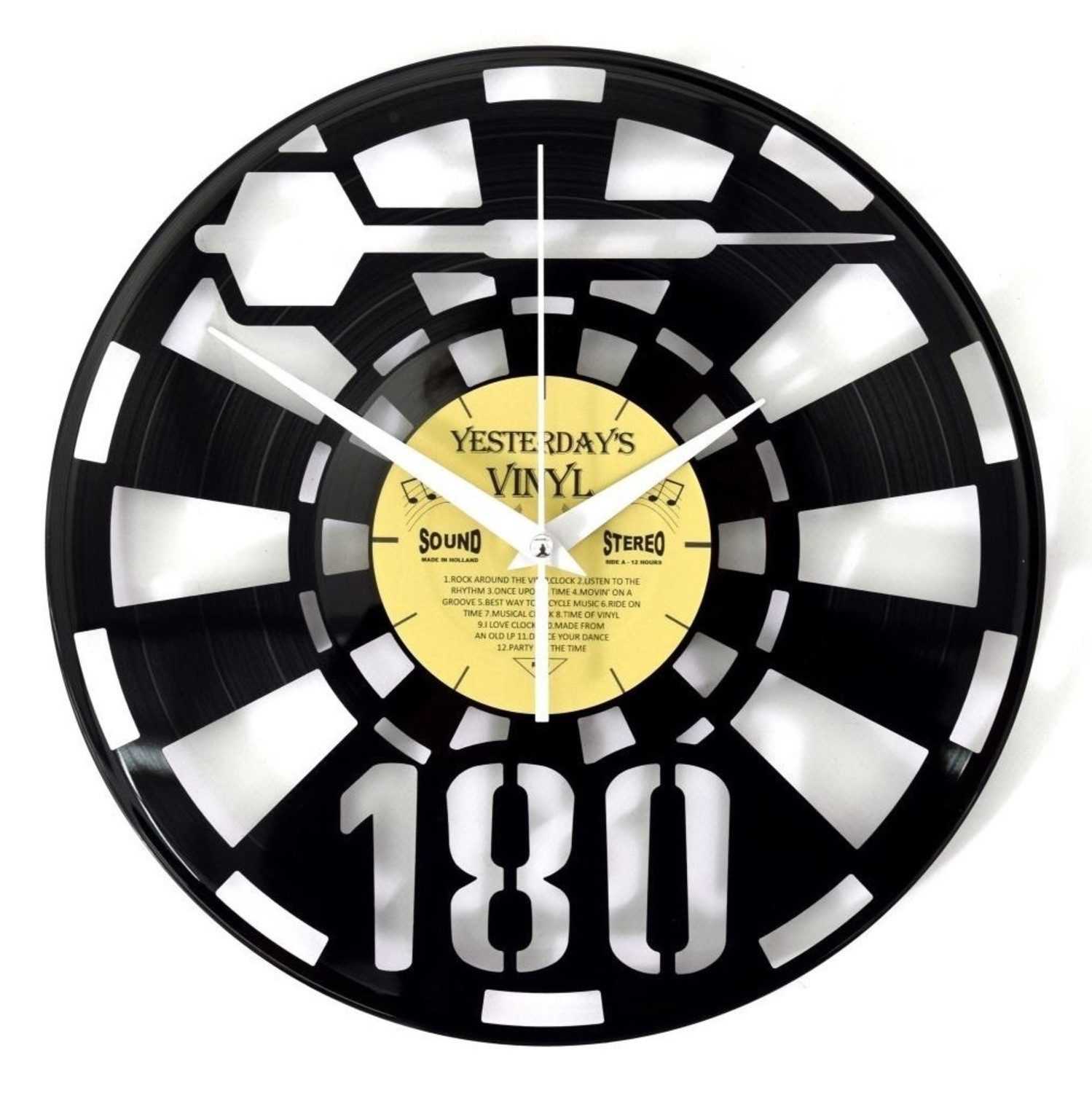 Yesterday's Vinyl Wanduhr Darts 180 Vinyl Wanduhr aus MDF aus einer echten günstig online kaufen