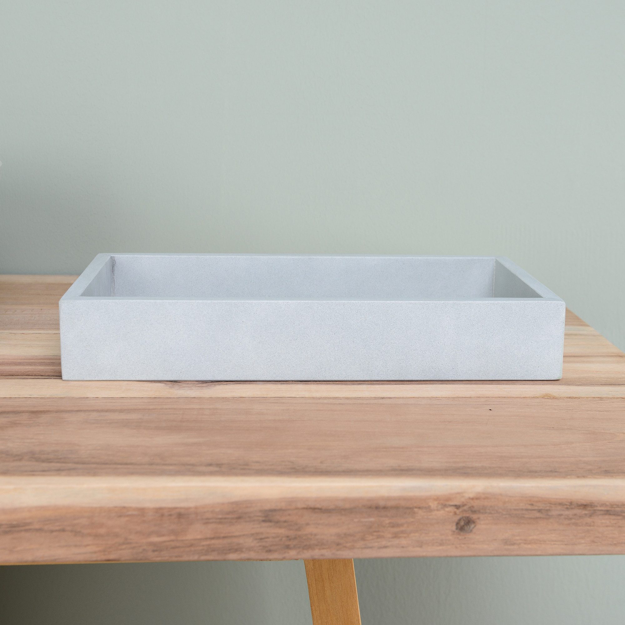 wohnfreuden Dekoschüssel Sandstein Tablett 30 cm hoher Rand, 32850