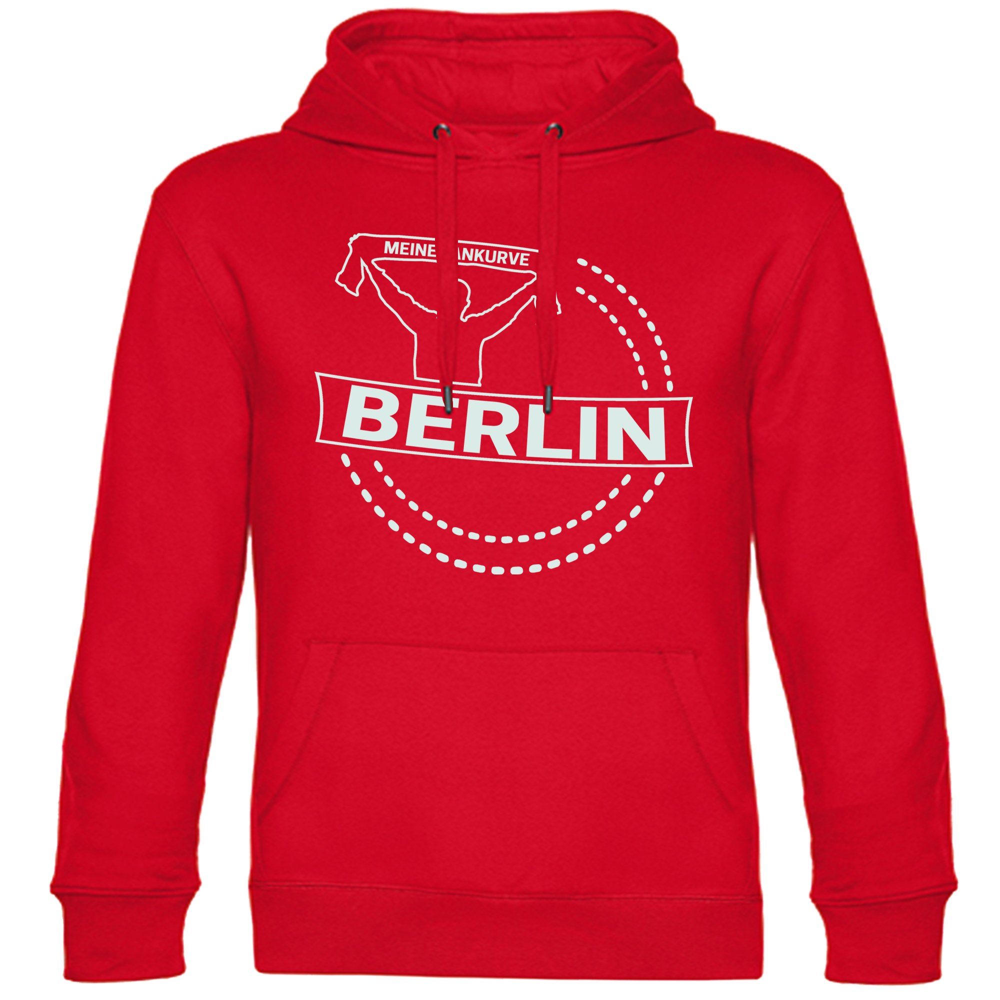 multifanshop Kapuzensweatshirt Berlin rot - Meine Fankurve - Hoodie