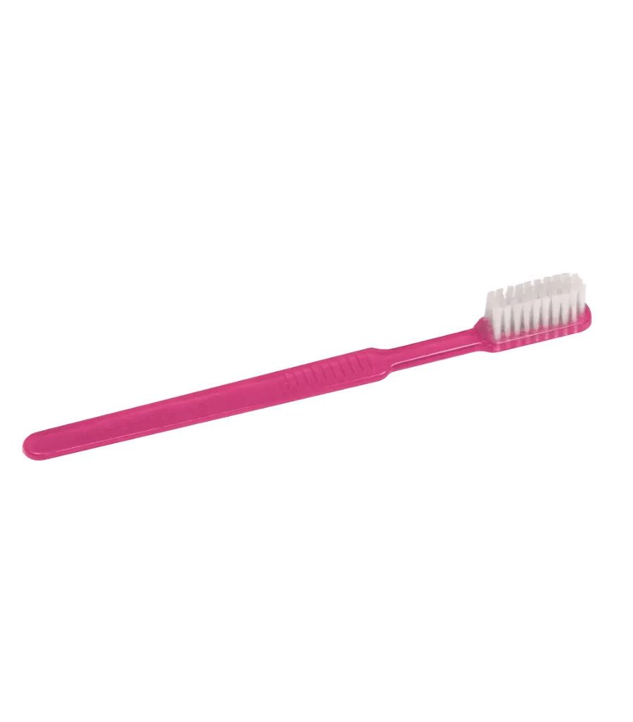 DocMed Zahnbürste Einmal-Zahnbürsten mit Paste, Integrierte Zahnpasta, In 3 Farben erhältlich: Lila, Pink & Grün
