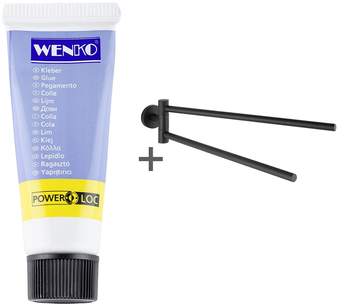 WENKO Handtuchhalter Modell Bosio, 2-armig inkl. Power-Loc® Kleber, aus Ede günstig online kaufen