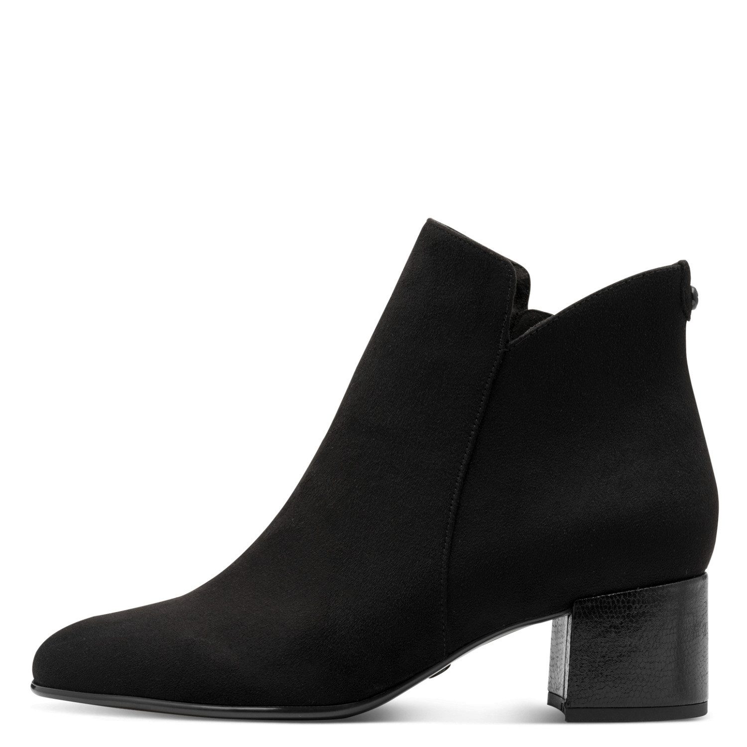 Tamaris Stiefelette, Blockabsatz, Basicstiefelette in veganer Verarbeitung, schmale Form