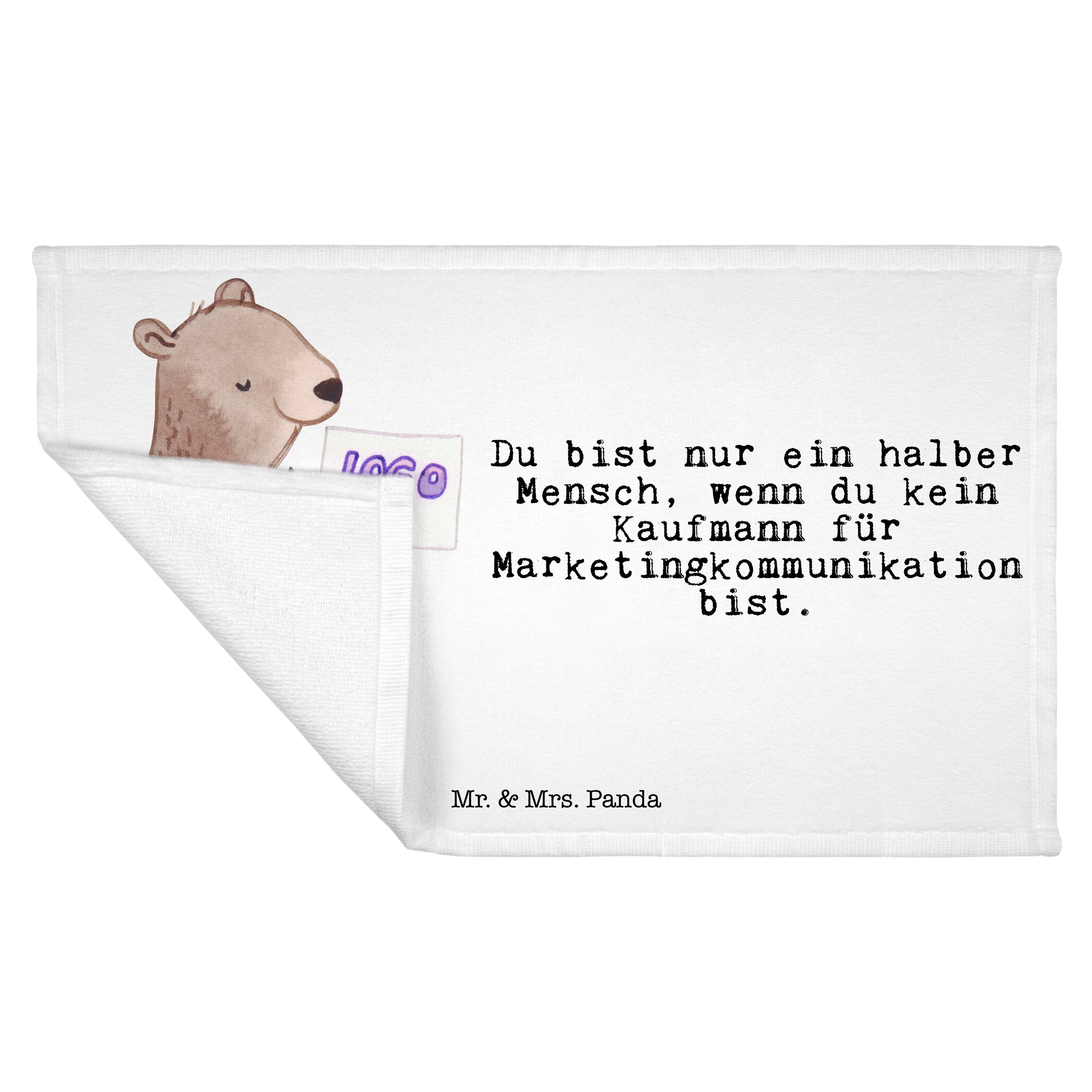 Frott, Kaufmann & Mrs. Marketingkommunikation - Handtuch Mr. mit Herz Panda für Weiß (1-St) Geschenk, -
