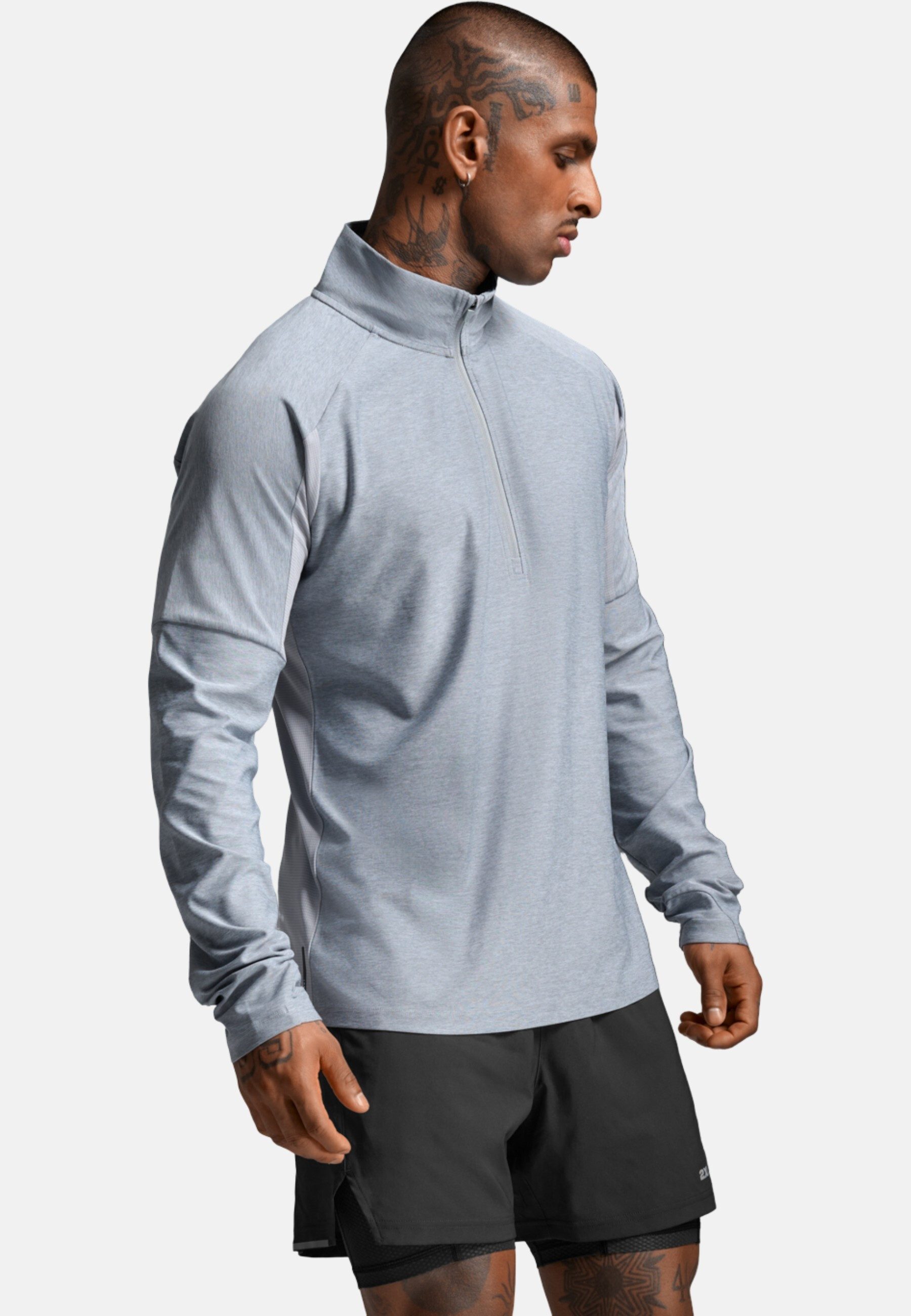 2xU Laufshirt Aero 1/2 Zip (1-tlg)