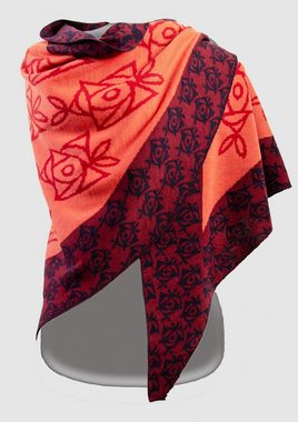 LANARTO slow fashion Dreieckstuch Stola, dreieckiges Schultertuch Rose aus 100% Merino extrasoft