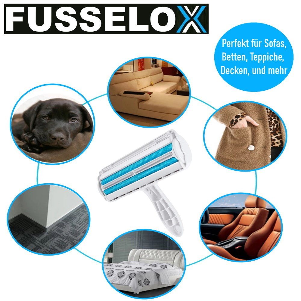 Tierhaar Fusselroller Fusselbürste selbstreinigend, entferner Tierhaarentferner FUSSELOX Fusselrolle Flusen Fusselroller MAVURA