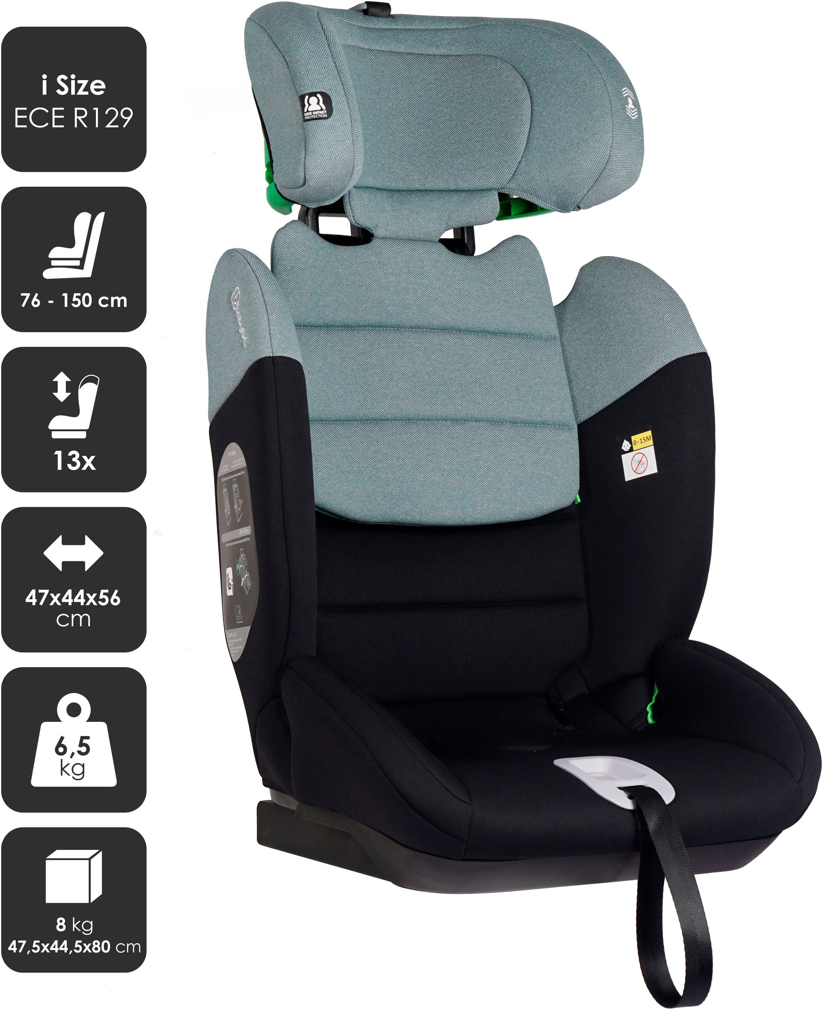BabyGo Autokindersitz Lumo, ab: 76 cm, bis: 150 cm