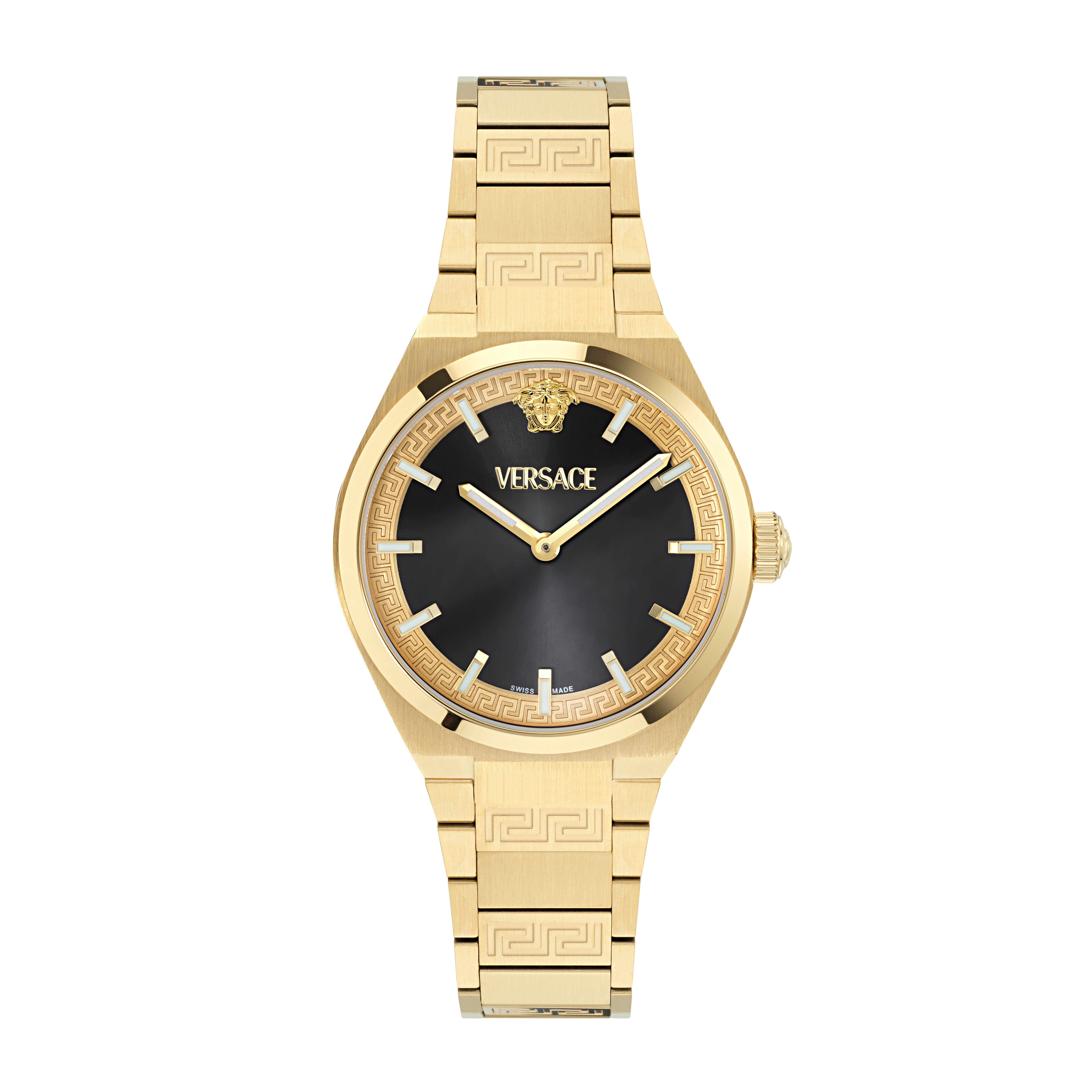Versace Quarzuhr V-AURIA VE5E00526, Armbanduhr, Damenuhr, Swiss Made, Edelstahlarmband, analog