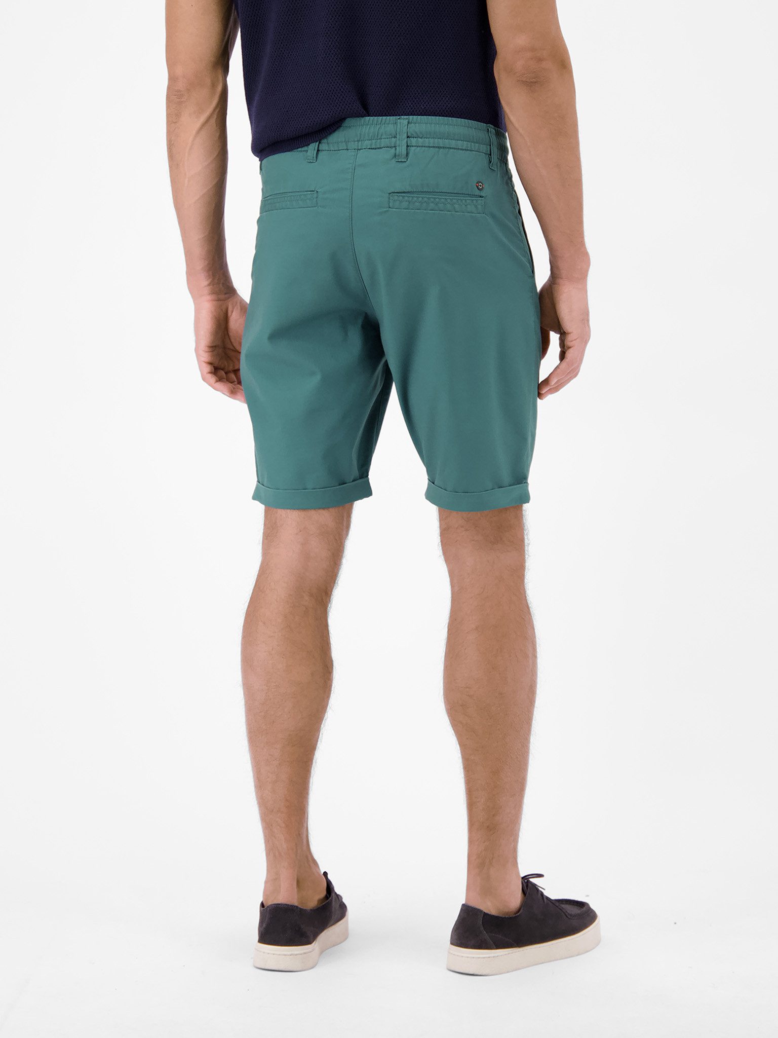 LERROS Chinoshorts mit Bindeband und Aufschlag am Bein