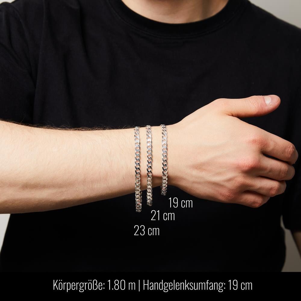 JEWLIX Panzerarmband JEWLIX Panzerarmband 925 Silber 6mm Herrenarmband PA0060 (Länge: 19cm) – Bild 3 von 5