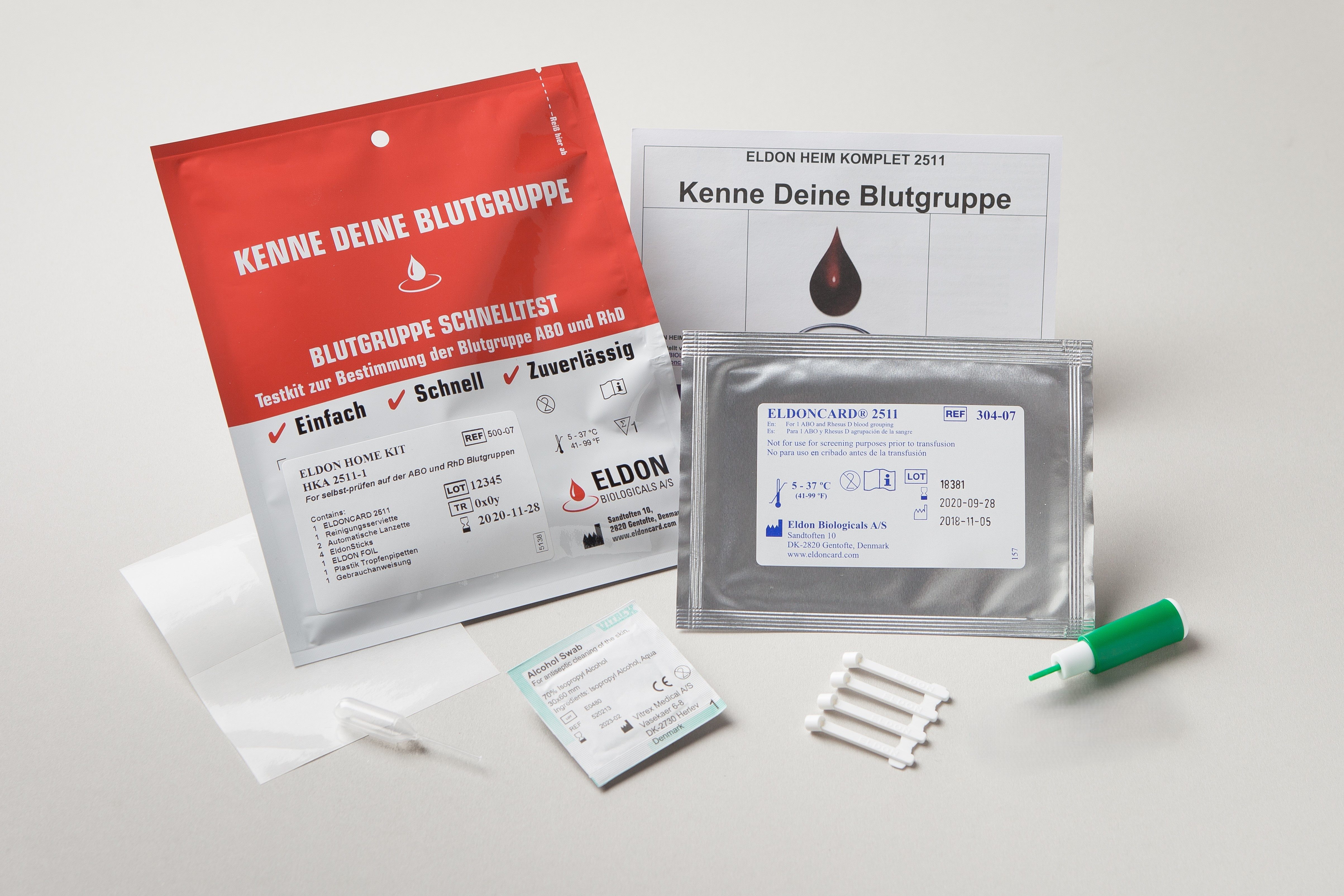 PSA-Schnelltest Eldon Card Blutgruppe Test Schnelltest Home-Kit HKA 2511-1
