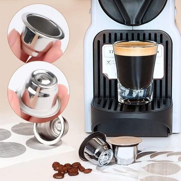 Lubgitsr Wiederbefüllbare Espresso-Kapsel Wiederbefüllbare Kaffeekapsel aus Edelstahl zum NachfüllenRefill