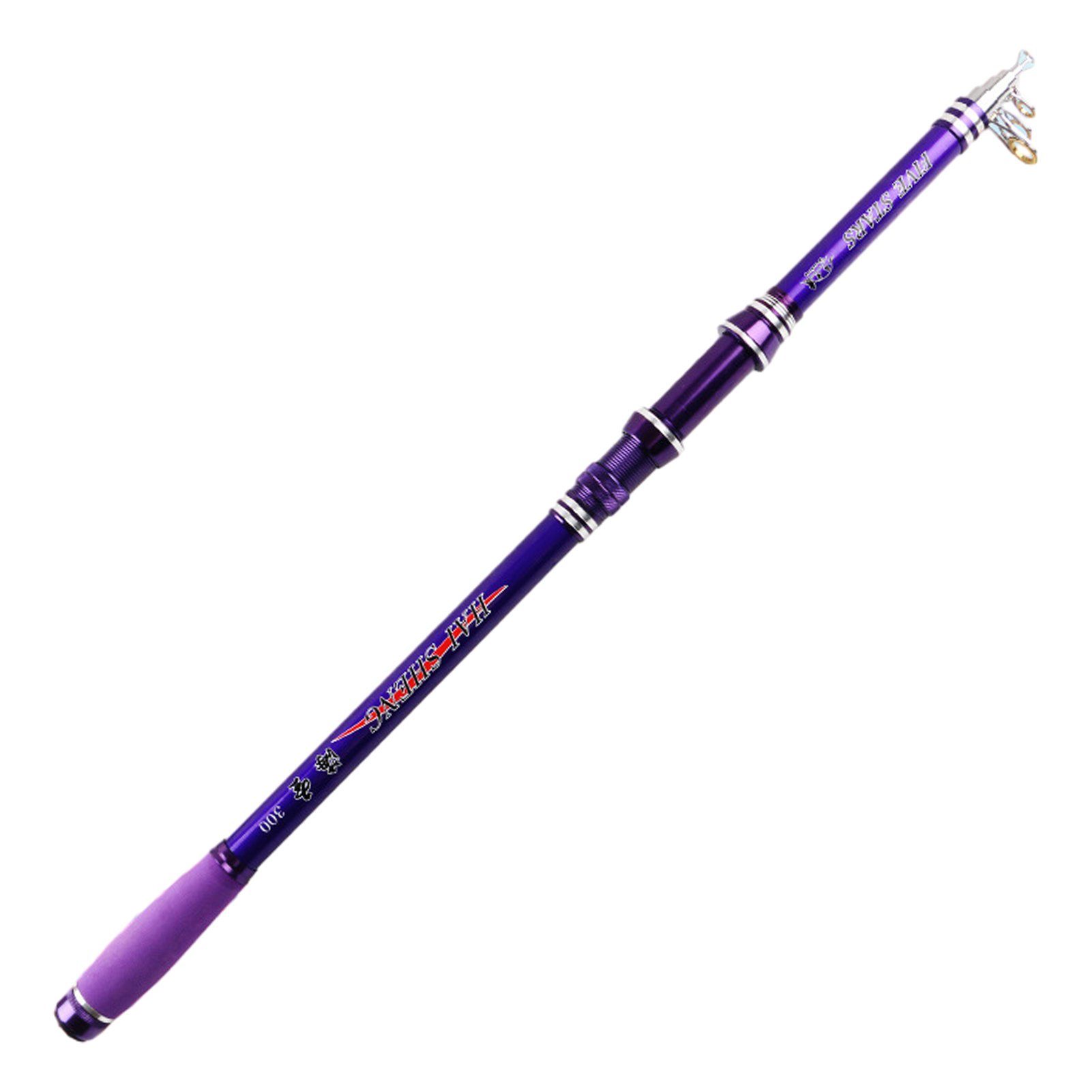 Teleskopische, Blusmart Ultraleichte Karpfenrute Angelrute, purple Langlebige