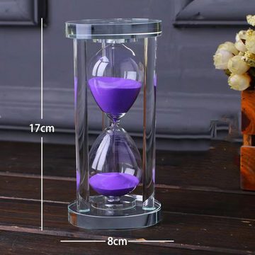 HIBNOPN Sanduhr Transparent Sanduhr Timer Sand Uhr Handwerk Glas Dekoration 15Minuten