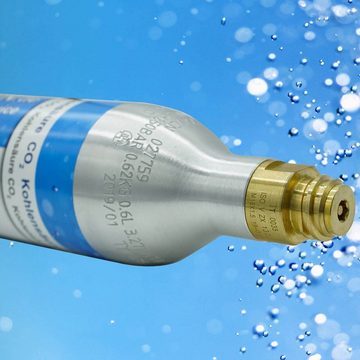 BlueCraft Wassersprudler Flasche, (1-tlg), Universal CO2 Zylinder 425 g Kohlensäure für bis zu 60l Sprudelwasser